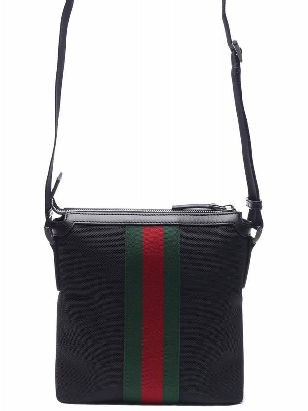 Stripe Messenger Bag Black - GUCCI - BALAAN 5