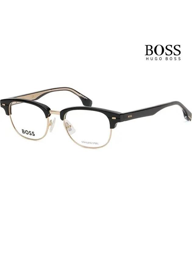 Hugo Boss Glasses Frame BOSS1382 2M2 Lower Geum Square Black - HUGO BOSS - BALAAN 1