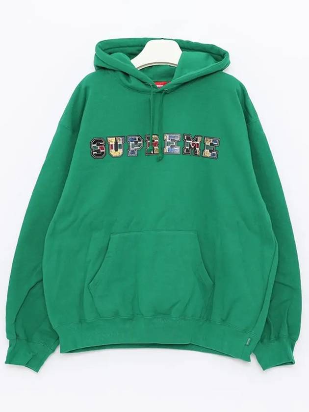 College Eight Leather Sweat Men s Hoodie FW23SW58 GREEN - SUPREME - BALAAN 1