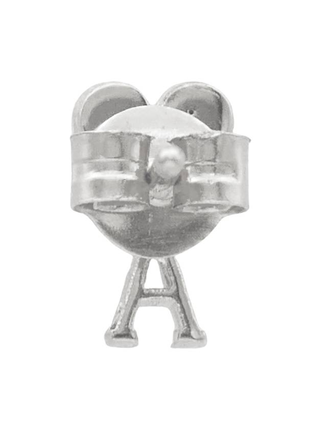 De Coeur Stud Palladium Plated Brass Earrings Silver - AMI - BALAAN 6