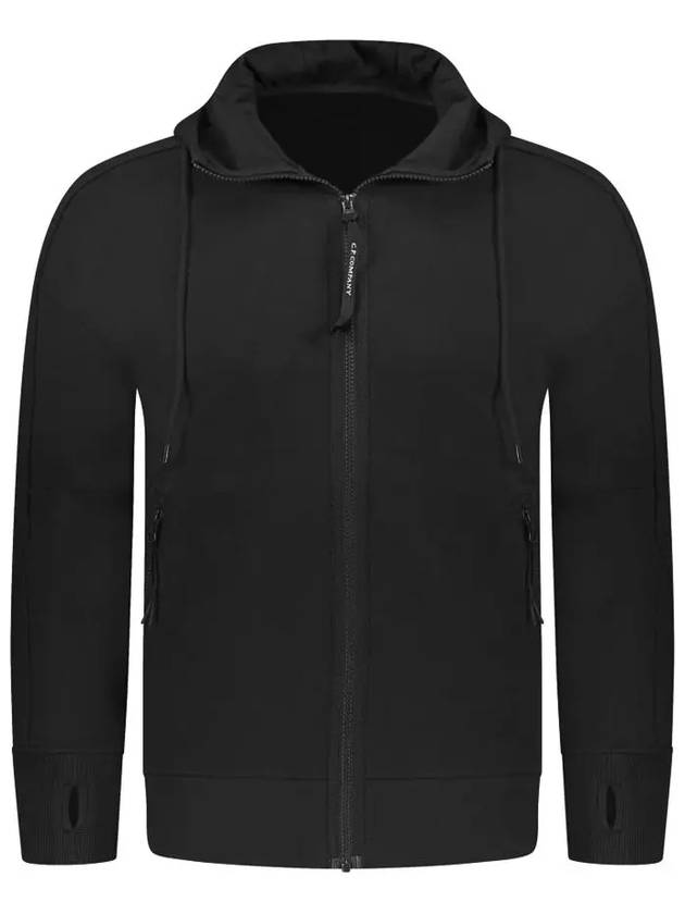 Diagonal Raised Fleece Goggles Hooded Jacket Black - CP COMPANY - BALAAN 2