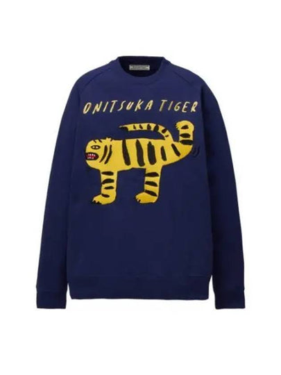 Tiger Graphic Sweatshirt Navy - ONITSUKA TIGER - BALAAN 2