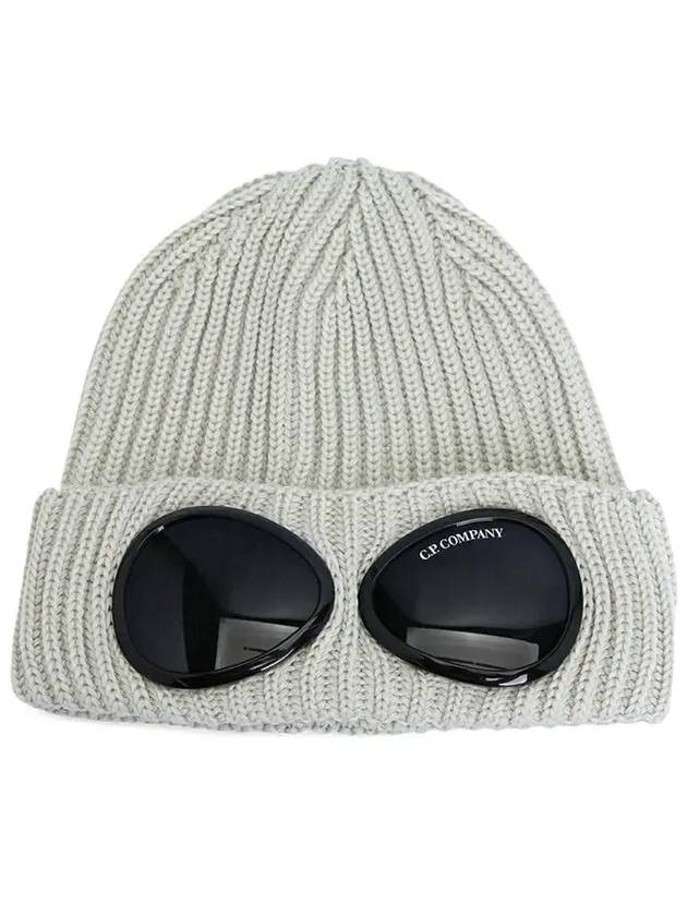 Goggle Lens Beanie White - CP COMPANY - BALAAN.