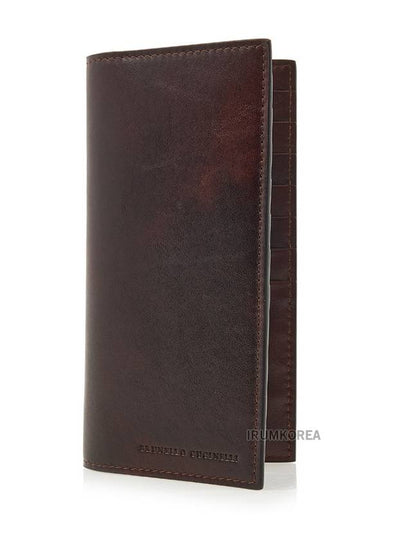 Calfskin Maxi Card Wallet Burgundy - BRUNELLO CUCINELLI - BALAAN 2