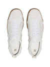 Women's Monogram Embossed Leather Low-Top Sneakers White - TOTEME - BALAAN 4