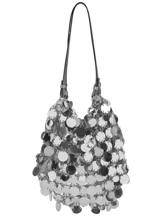 Metallic Sequin Shoulder Bag With Two Shoulder Straps In Tech Fabric Woman - PACO RABANNE - BALAAN 1