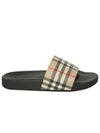 Check Furley Slippers Beige - BURBERRY - BALAAN 4