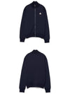 Men's Logo Patch Zip-up Jacket Navy - MONCLER - BALAAN 5