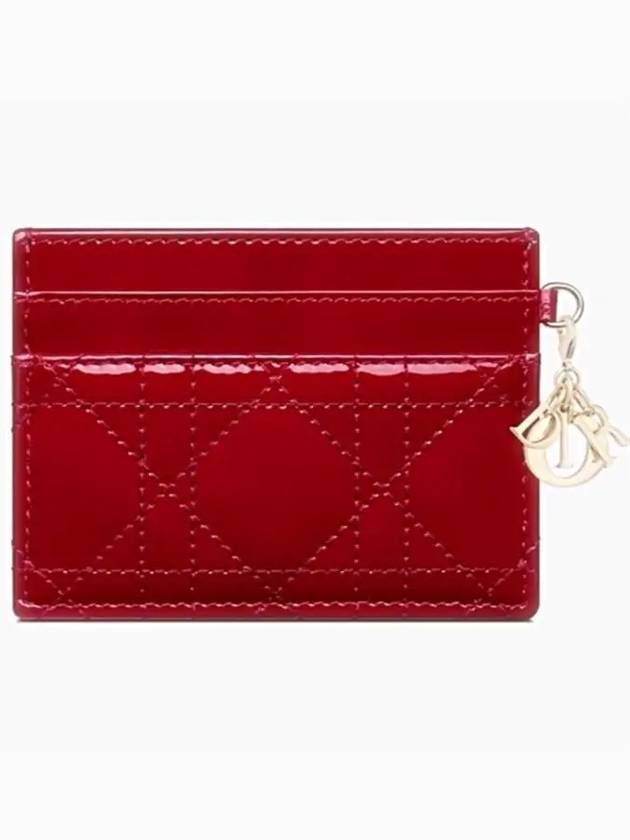 Lady Freesia 5 Slot Card Wallet Red - DIOR - BALAAN 3