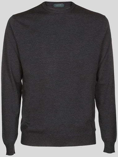 Zanone Dark Grey Wool Sweater - ZANONE - BALAAN 1