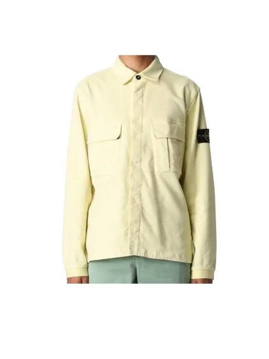 Wappen Patch Two Pocket Shirt Jacket Yellow - STONE ISLAND - BALAAN 2