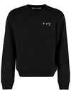 Hands Logo Crew Neck Sweatshirt Black - OFF WHITE - BALAAN 1