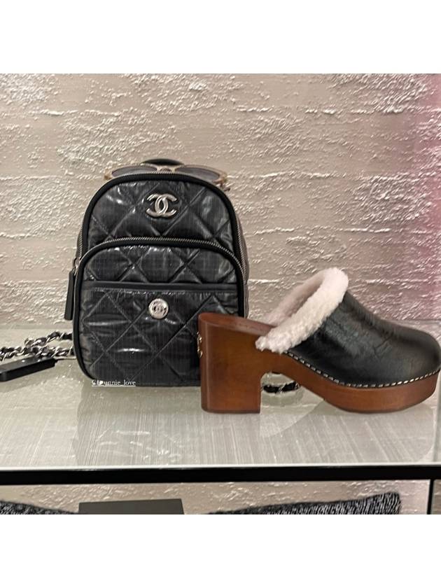 Shearling Crog Mule Beige G35368 - CHANEL - BALAAN 2