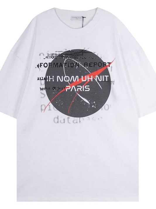 Men s space print white short sleeve t shirt NUS19293 001 - IH NOM UH NIT - BALAAN 2