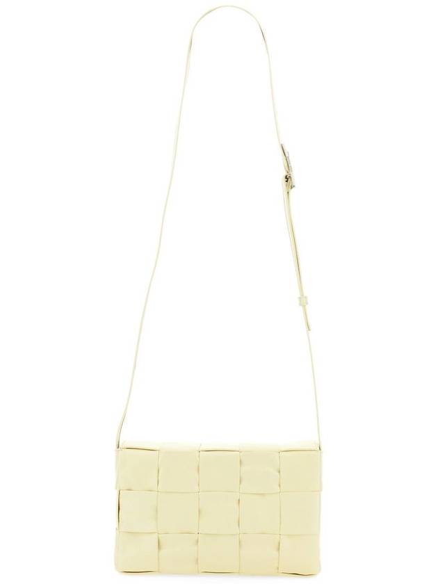 Intrecciato Triangle Buckle Cassette Cross Bag Yellow - BOTTEGA VENETA - BALAAN 4