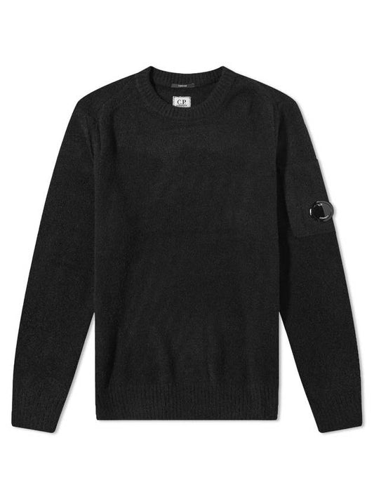 Crew Neck Wool Knit Top Black - CP COMPANY - BALAAN 1