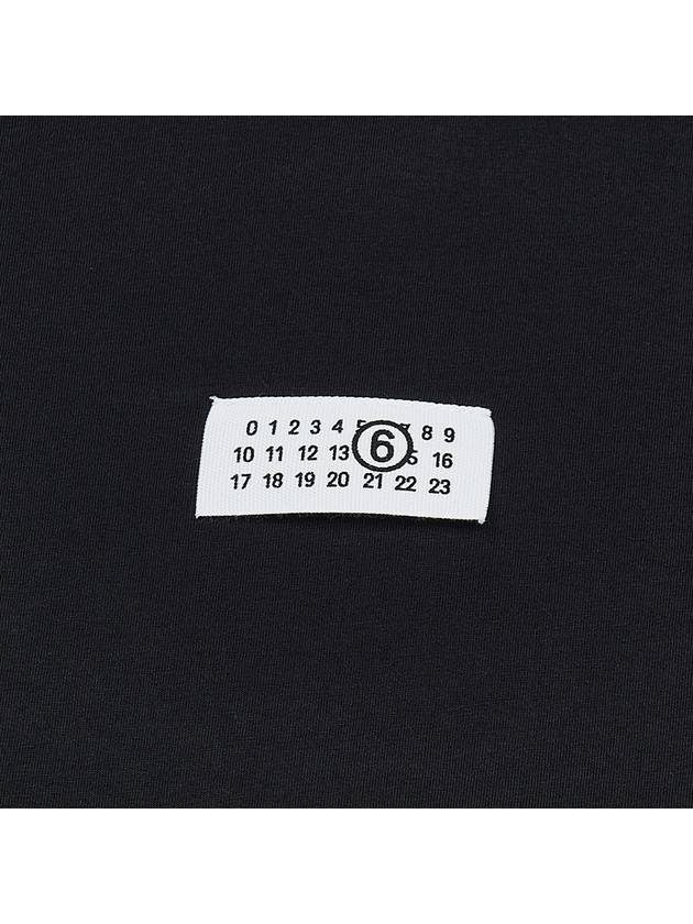 Logo Crew Neck Short Sleeve T-Shirt Black - MAISON MARGIELA - BALAAN 5