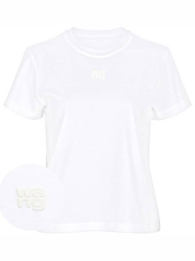 Logo Cotton Short Sleeve T-Shirt White - ALEXANDER WANG - BALAAN 2