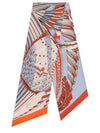 Fish Print Silk Scarf Orange - SALVATORE FERRAGAMO - BALAAN 2