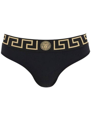 Greca border bikini bottom black - VERSACE - BALAAN 1