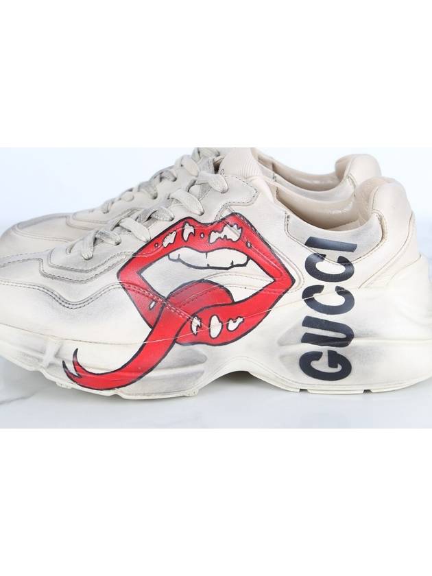 Lips Logo Rhyton Sneakers 37 240 - GUCCI - BALAAN 7