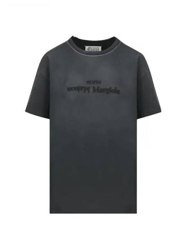 Reverse Logo Short Sleeve T-Shirt Washed Black - MAISON MARGIELA - BALAAN 2