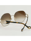 Sunglasses LNV126SLB 710 round fashion metal frame gold logo decoration - LANVIN - BALAAN 4