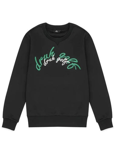 Drew Print Sweatshirt DF41LT02BLACK - DRUH GOLF - BALAAN 1