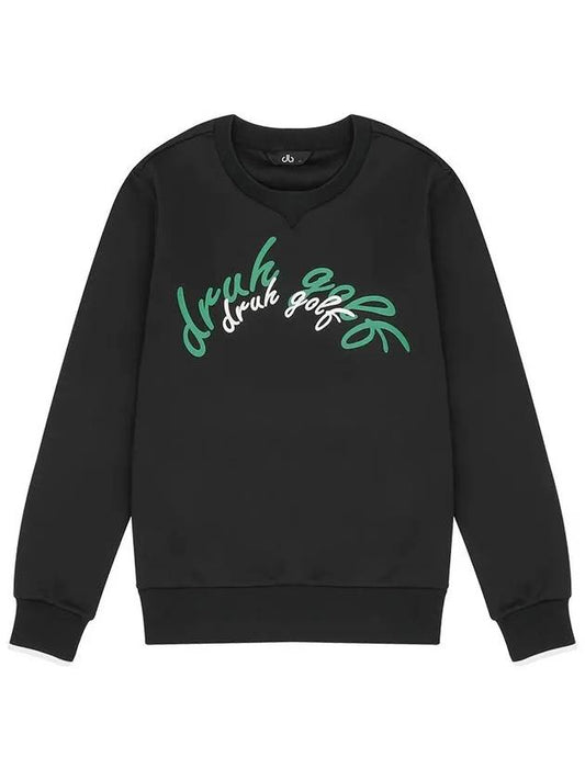 Drew Print Sweatshirt DF41LT02BLACK - DRUH GOLF - BALAAN 1