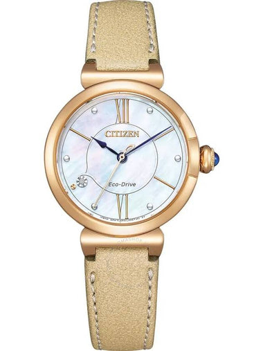 Citizen L Series Eco-Drive White Mother of Pearl Dial Ladies Watch EM1073-18D - CITIZEN - BALAAN 1