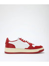 Men's Medalist Low Leather Sneakers White Red - AUTRY - BALAAN 5