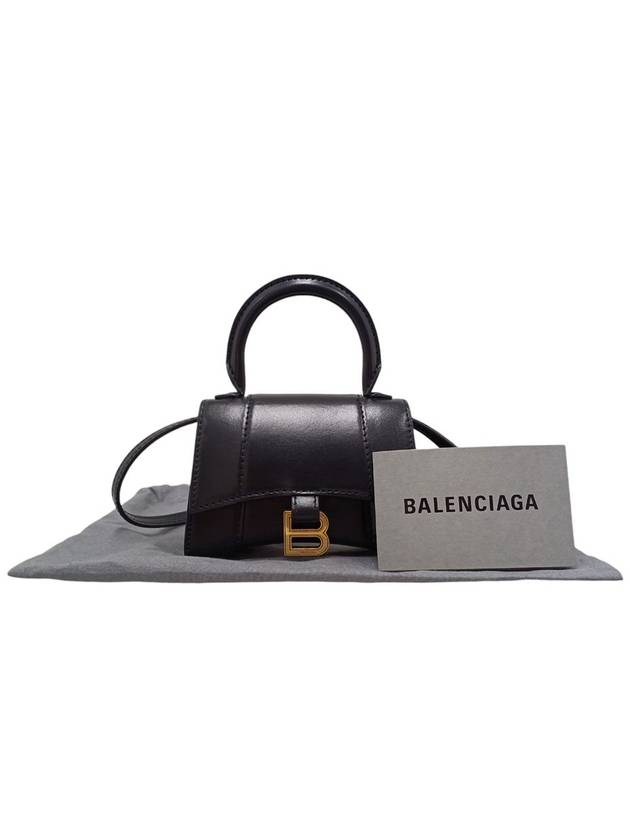 Women s 637372 Black Hourglass Mini Top Handle Tote Bag Strap - BALENCIAGA - BALAAN 10