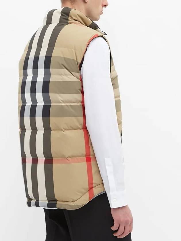 Check Reversible Padded Vest Beige - BURBERRY - BALAAN 10