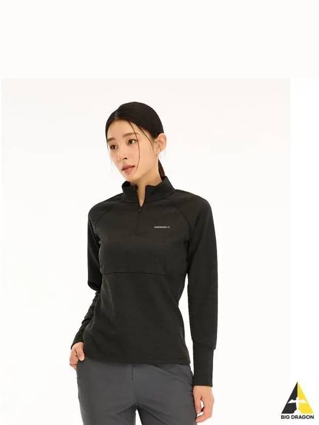 MERRELL WOMEN Conductive yarn material half zip up BLACK - MERRYMOTIVE - BALAAN 1