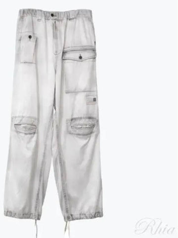 Maison Mihara Yasuhiro Wide Cotton Viscose Cargo Pants A12PT041 LT Gray - MAISON MIHARA YASUHIRO - BALAAN 1