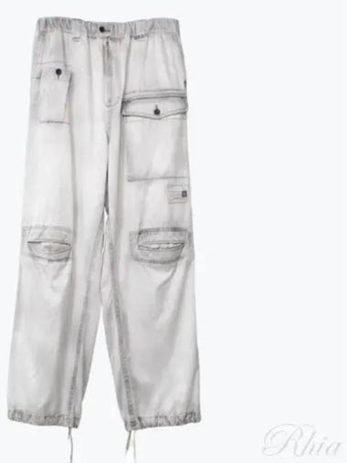 Maison Mihara Yasuhiro Wide Cotton Viscose Cargo Pants A12PT041 LT Gray - MAISON MIHARA YASUHIRO - BALAAN 1