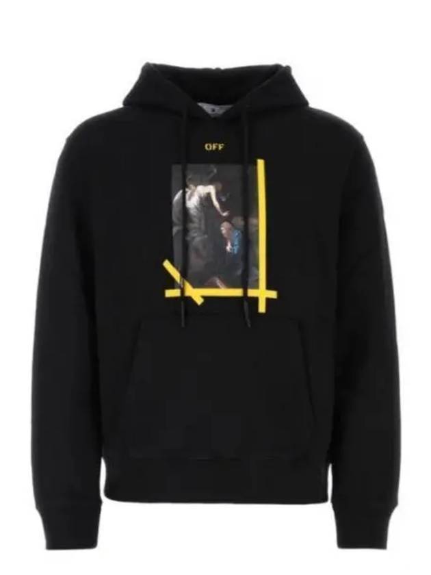 Arrow graphic printing hoodie black OMBB097C99 FLE015 - OFF WHITE - BALAAN 1