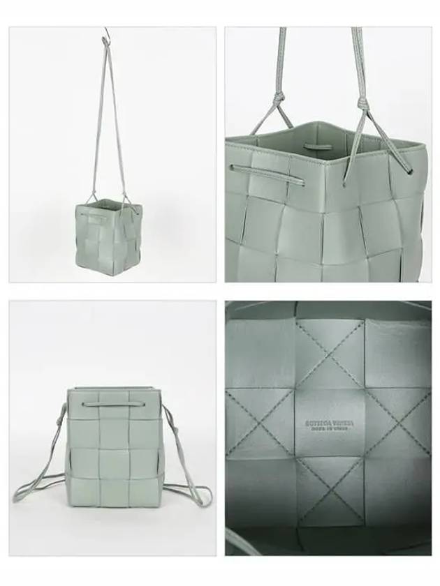 Intrecciato Cassette Small Bucket Bag New Sage - BOTTEGA VENETA - BALAAN.