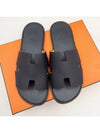 Izmir Leather Slippers Marine Brown - HERMES - BALAAN 3