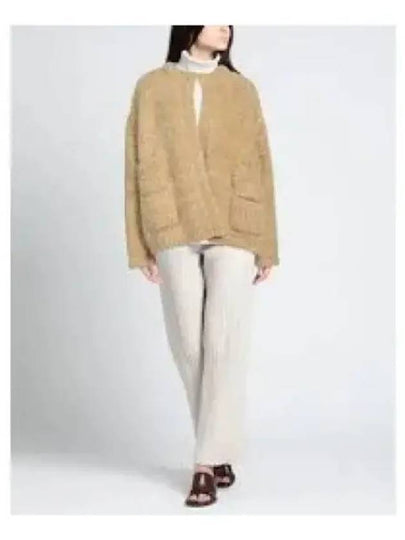 Women's Numbering Logo Knit Cardigan Beige - MAISON MARGIELA - BALAAN 2