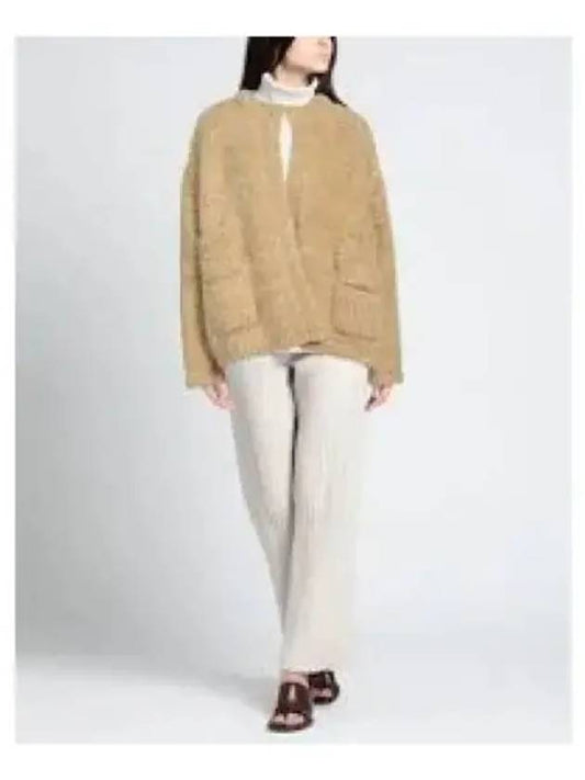 Women's Numbering Logo Knit Cardigan Beige - MAISON MARGIELA - BALAAN 2