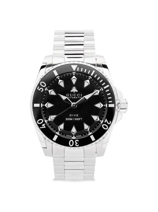 Dive Black Ceramic Bezel Watch Silver - GUCCI - BALAAN 1