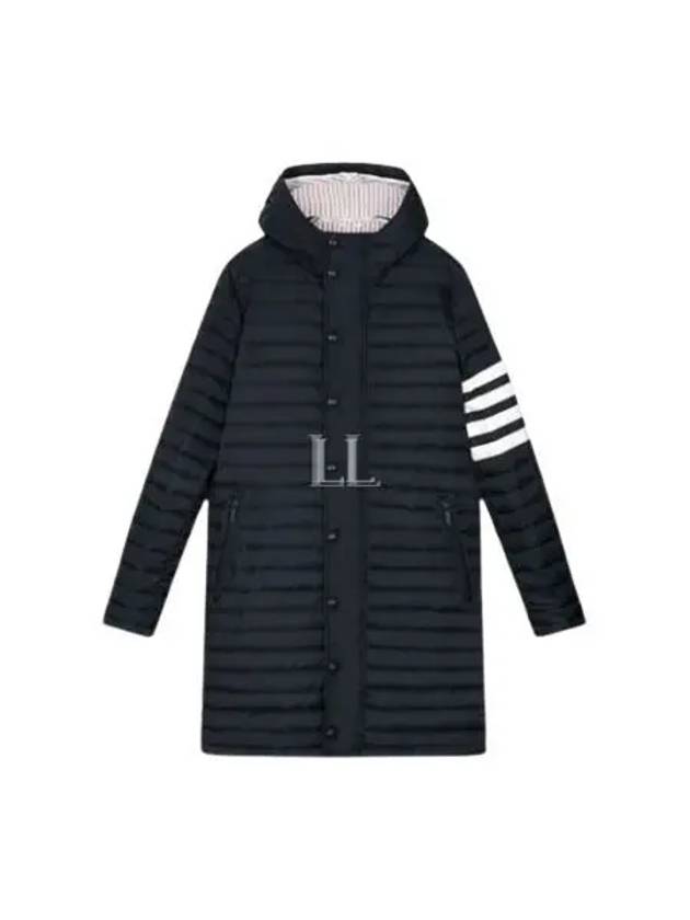 Men's 4 Bar Hooded Padding Black - THOM BROWNE - BALAAN 2