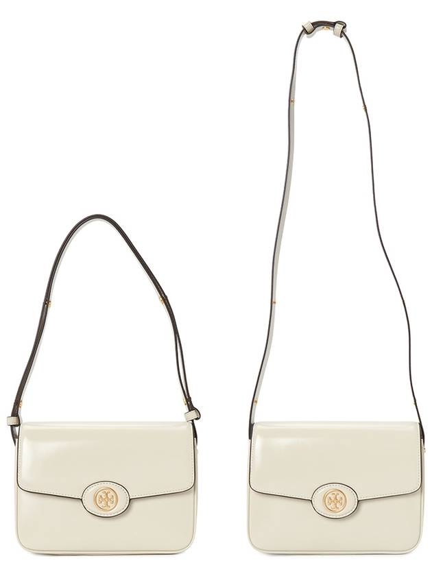 Robinson Spazzolato Convertible Logo Shoulder Bag White - TORY BURCH - BALAAN 7