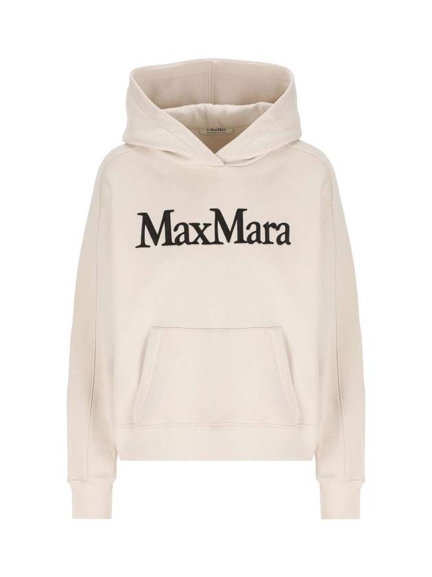 Dandy Embroidered Logo Hoodie Sand Beige - MAX MARA - BALAAN 1