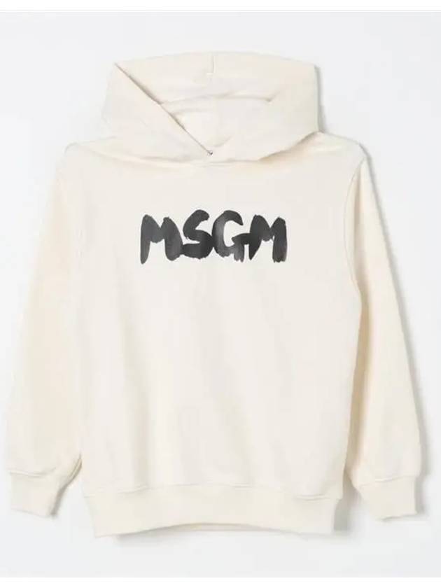 Kids Painting Logo Hoodie Ivory - MSGM - BALAAN 1