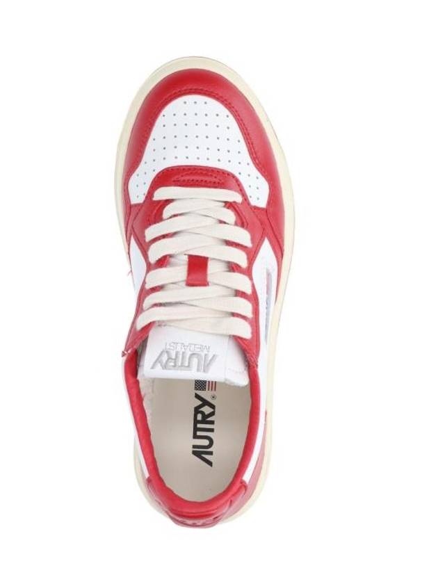 Women's Medalist Bi-Color Low-Top Sneakers Red - AUTRY - BALAAN 6