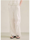 Stock Lace Bustier Wide Pants Setup Ivory - MICANE - BALAAN 3