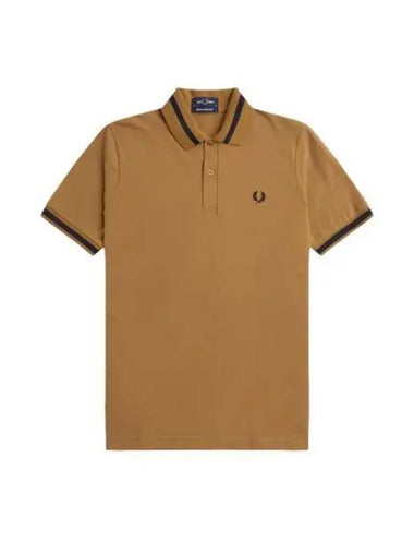 Fred Perry Made in England Single Tip Shirt Dark Caramel - FRED PERRY - BALAAN 1