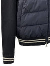 Logo Patch Padded Cardigan Navy - MONCLER - BALAAN 5